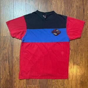 Vintage y2k rep ape v-neck t-shirt with embroidered logo